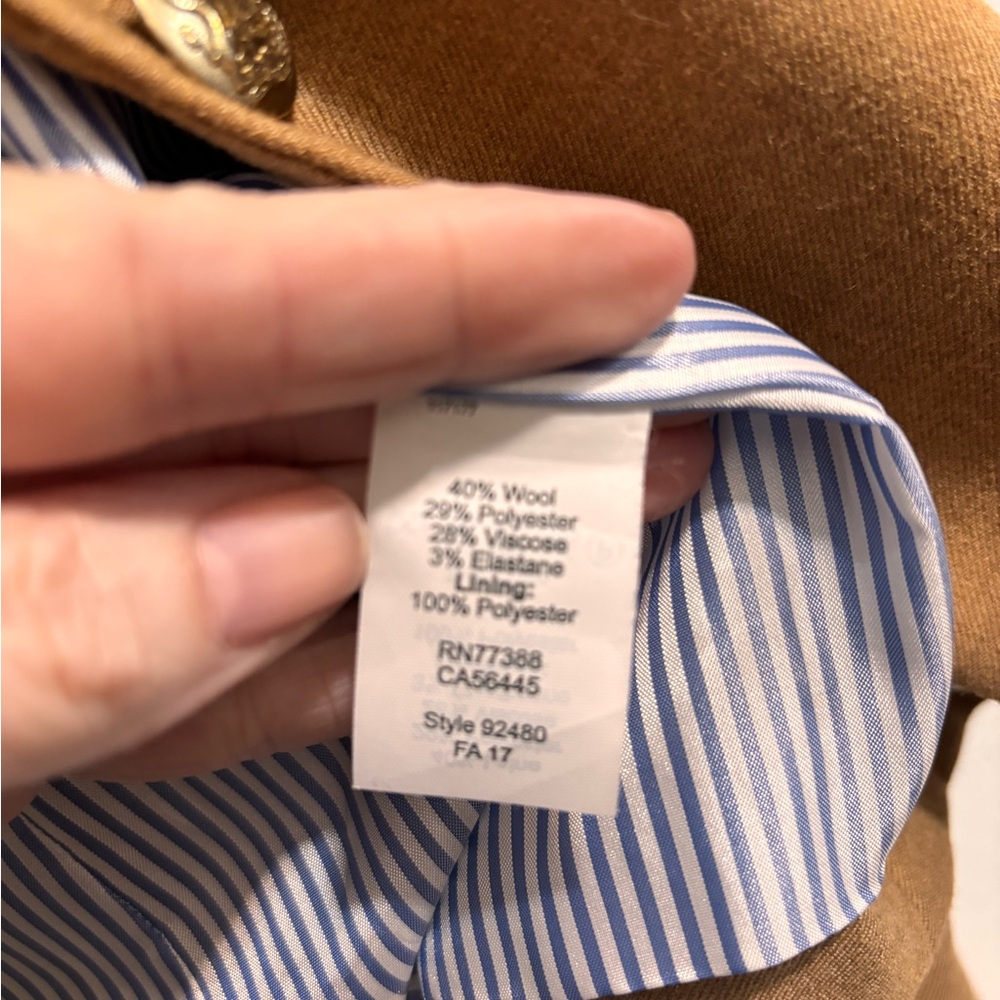 J. Crew Original Schoolboy Blazer Camel Blazer with Gray Accents Size 4 - Picture 7 of 9